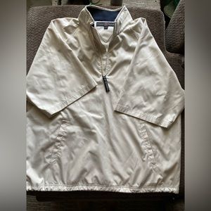 !!!!RARE Tommy Hilfiger Golf Men’s Short Sleeve Waterproof Rain & Wind Shell Tan